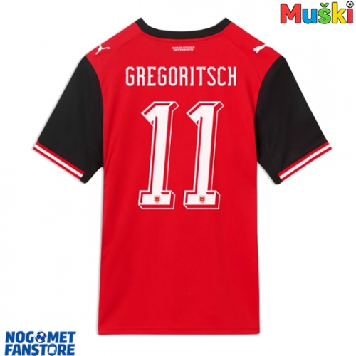 Austrija Michael Gregoritsch #11 Domaci Dres SP 2026 Kratak Rukav